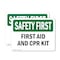 Signmission First Aid And CPR Kit, 14 in W x Rectangle, Plastic OS-2PACK-SF-P-1014-L-10620 - alternate 1